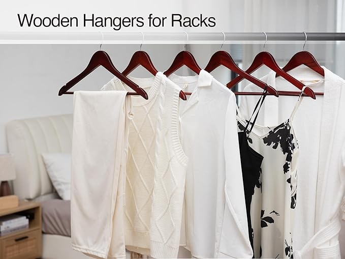 StorageWorks Wooden Hangers 20 Pack, Wood Coat Hanger - Image 8