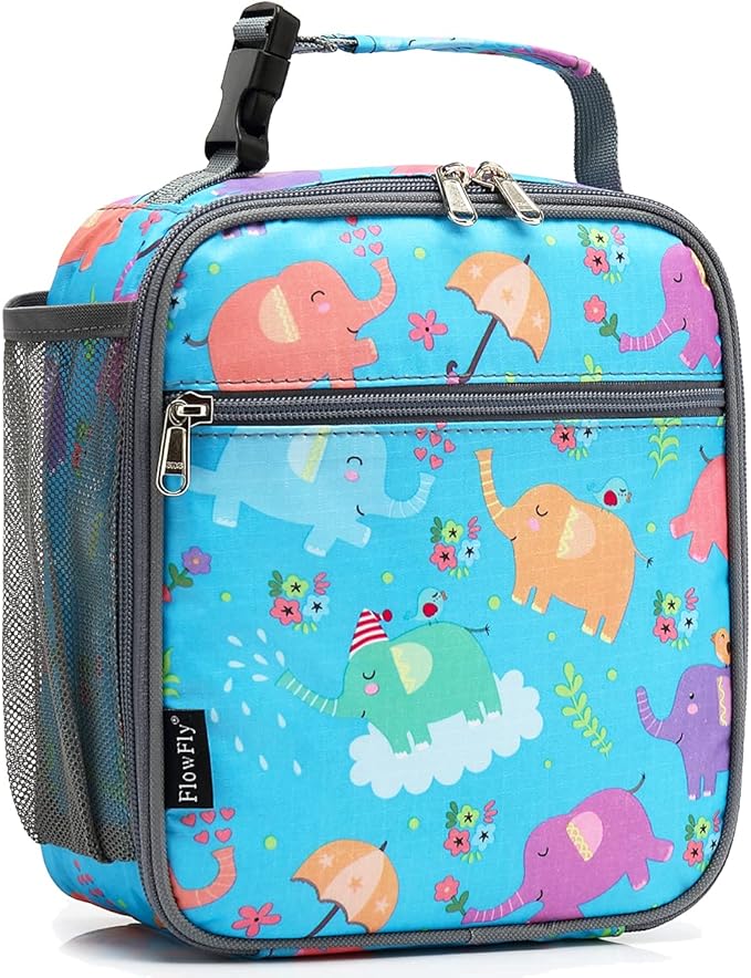 FlowFly Kids Lunch box Insulated Soft Bag Mini Cooler Back to School Thermal by FlowFly
