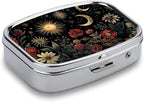 Metal 2 Compartment Pill Organizer Travel Friendly Portable Compact Pill Box - Image 2
