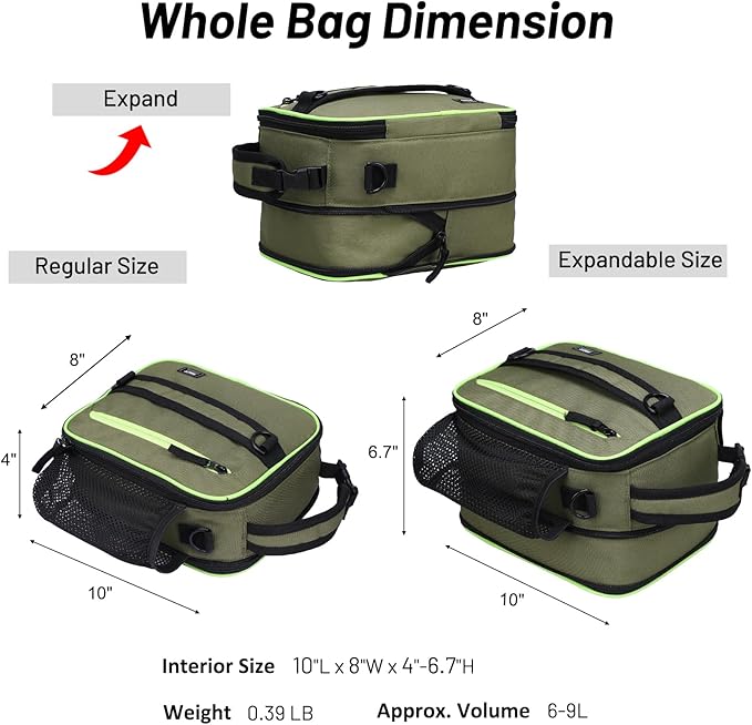 MIER Expandable Lunch Bag Insulated Lunch Box - Image 3