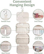 Narwey Travel Toiletry Bag for Women Large Hanging Makeup Bag Organizer - Image 7