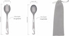 SANTTA Titanium Camping Utensil Set, Titanium Spork, Spoon Fork & Bottle Opener - Image 7
