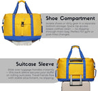 SUNNY BIRD Duffel with Utility Pouch, 40L Weekender Overnight Bag with Shoe - Image 9