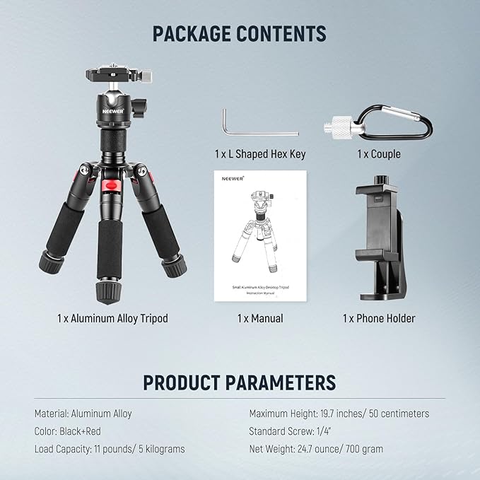NEEWER Mini Desk Camera Tripod - Image 9