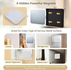 Makeup Case with Magnetic Lighted Mirror Cosmetic Train Box Detachable LED - Image 2
