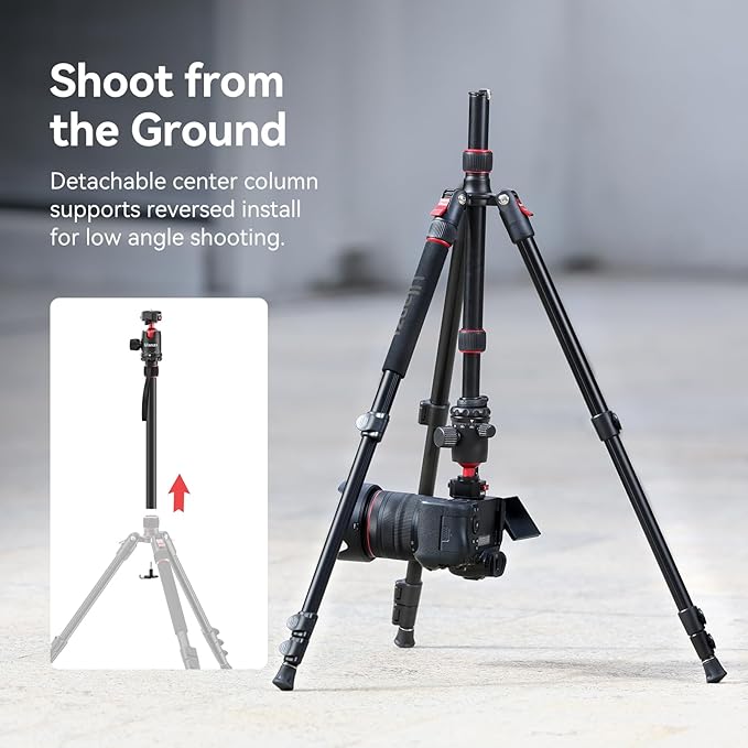 ULANZI TT31 72.4" Camera Tripod, Foldable Tripod & Monopod Aluminum w Claw - Image 7