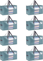 VENO 8 Pack Moving Bags, Comforter and Blanket Storage Bags by Veno