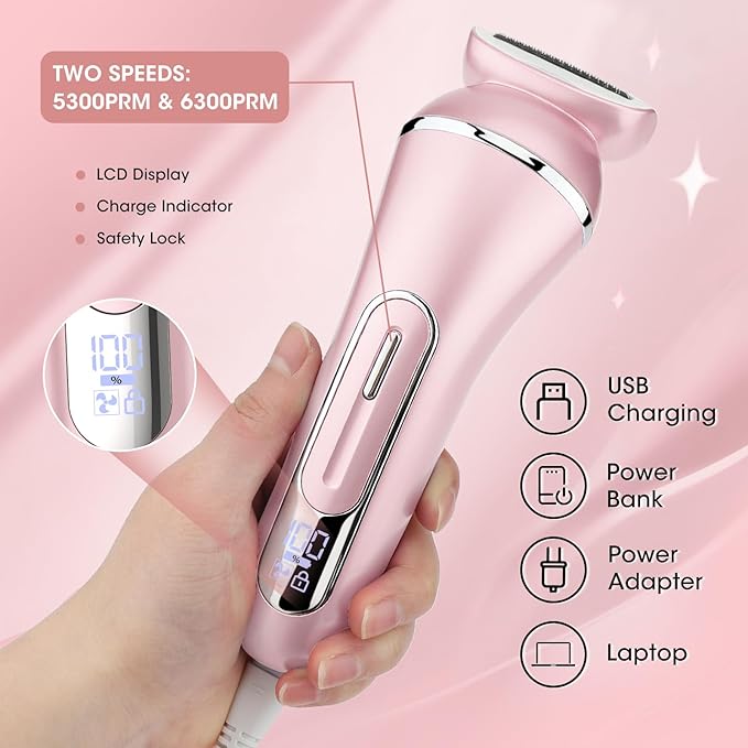 Electric Shavers for Women, 7 in 1 Hair Removal Kit - Image 6