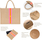 Large Beach Bag Jute Woven Tote - Image 5