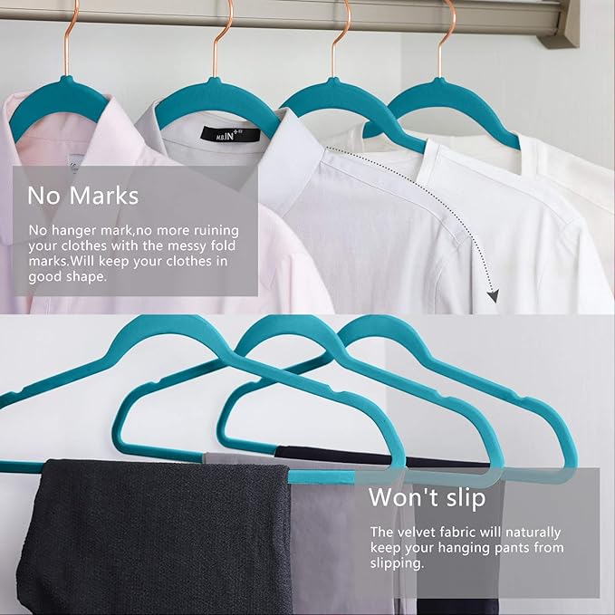MIZGI Premium Velvet Hangers Heavy Duty - Image 3