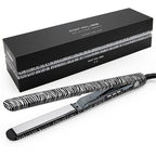 Corioliss C3 Hair Straightener Flat Iron Professional for Hair Titanium Plates Control Temperature Women (Zebra Silver Soft Touch)
