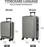 TydeCkare 2pcs 20/28" Luggage Set Lightweight HardShell, Only 20 Inch Carry On - Image 2