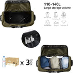 Rolling Duffle Bag with Wheels, 110L/140L Expandable Soft-Sided Foldable Duffle - Image 2