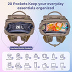 RUVALINO Diaper Bag Backpack, Large Capacity, Waterproof - Image 4