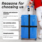 Weewooday 8 Pcs Luggage Straps Suitcase Tags Set - Image 4