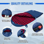 0 Degree Sleeping Bag Cotton Flannel Winter Cold Weather - Image 4