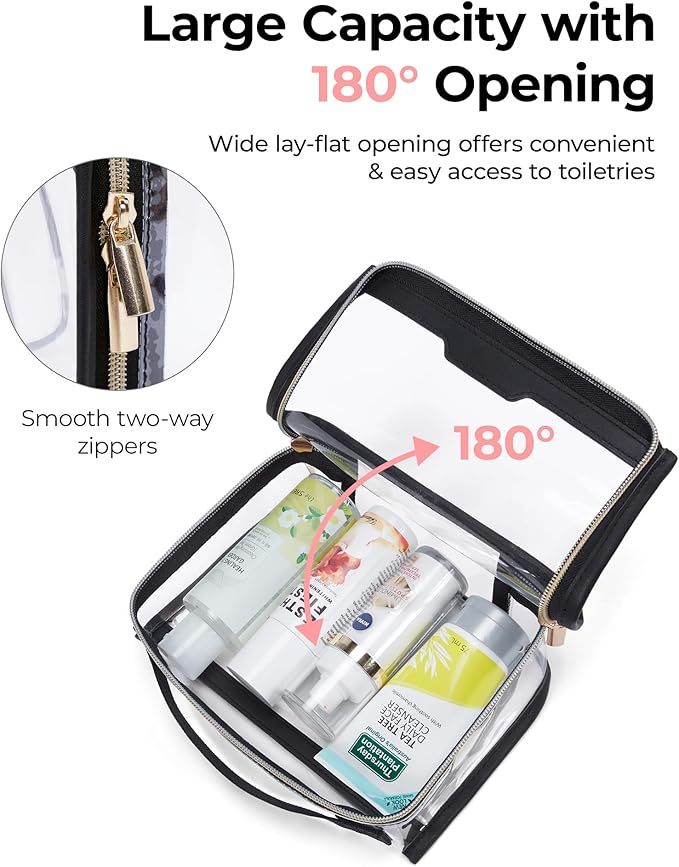 BAGSMART TSA Approved Toiletry Bag, Makeup Cosmetic Pouch Bag - Image 5