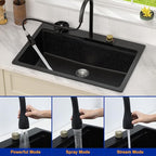 Dcolora Waterfall Smart Kitchen Sink 33x22 Drop In Single Bowl Multifunctional - Image 5
