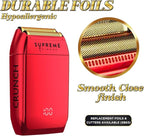 Supreme Trimmer Crunch STF602 – Waterproof Double Foil Shaver for Men | 150 Min Runtime, Wet/Dry Cordless & Corded Electric Razor | Hypoallergenic Foils for Face, Head & Stubble