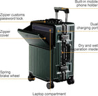 Zipperless Luggage, Polycarbonate Aluminum Hard Shell, Expandable Carry-On - Image 3