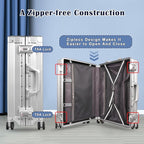 DOMINOX All Aluminum Carry On Luggage Hard Shell Luggage Aluminum Suitcase - Image 5