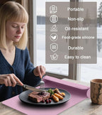 Utensil Box, Tableware Silicone Portable Box Silverware mat, Suitable - Image 2