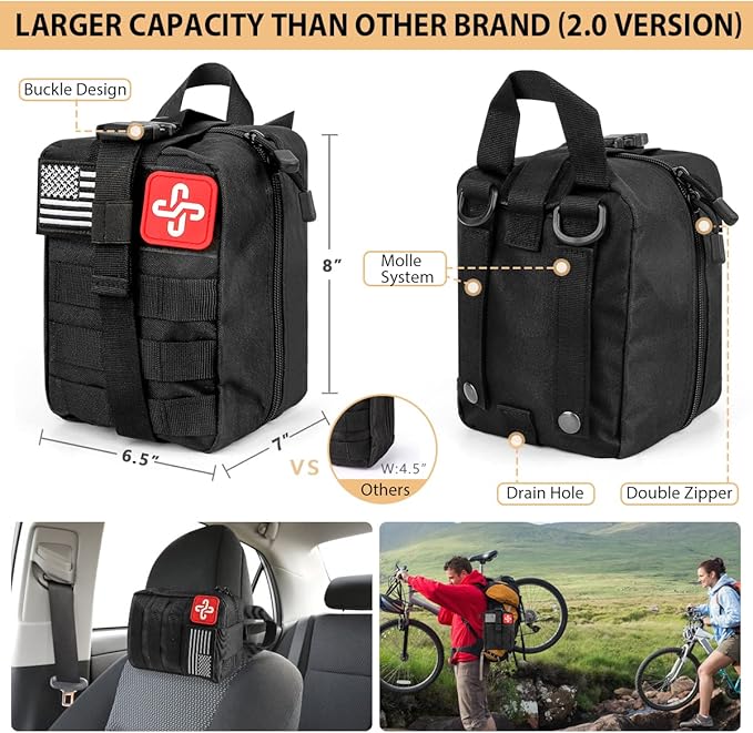 Survival Kit, Emergency Kit for Earthquake, Outdoor Adventure, Gifts for Men - Image 2