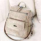 PU Leather Backpack Purse for Women Fashion Multipurpose Design Handbag Ladies - Image 4