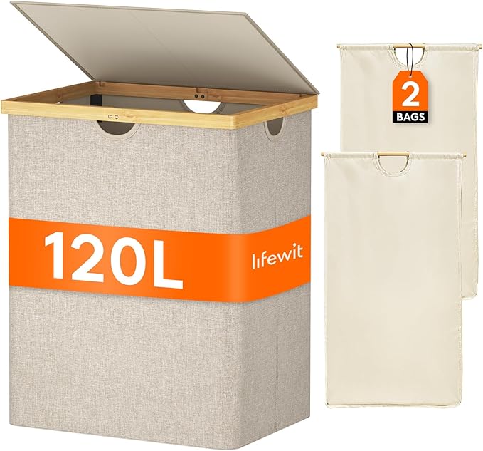 Lifewit 120L Double Laundry Hamper by Lifewit