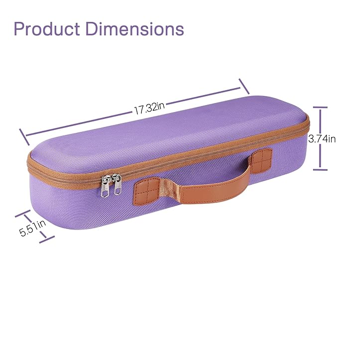 RAIACE Hard Storage Case Compatible with Dyson Airstrait Straightener, Travel Carrying Bag. (case only). - Purple