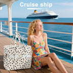 LEDAOU Beach Bag Waterproof Sandproof Women Tote Bag Pool Bag - Image 5