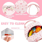 Bluboon Lunch Bag for Women Men Cute Corduroy Lunch Tote Bags Reusable - Image 7