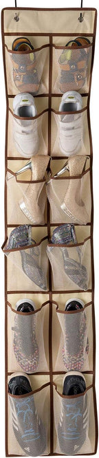 KEEPJOY Over The Door Shoe Organizer, Hanging Shoe Organizer 12 Mesh Pockets by KEEPJOY