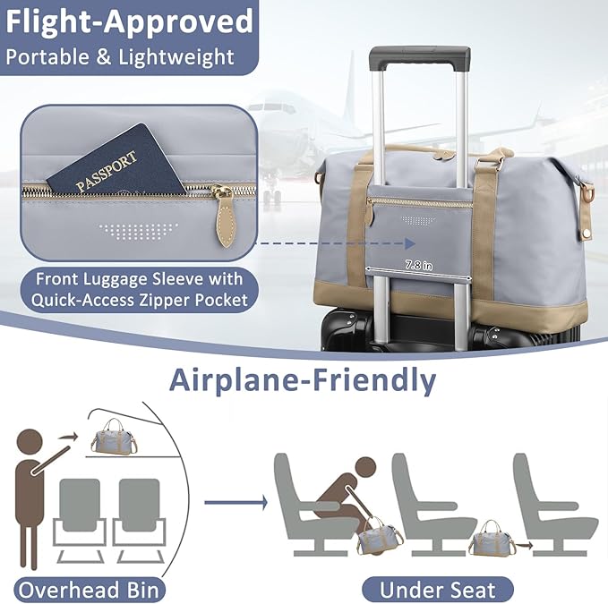 Travel Duffle Bag for Women, Weekender Bags, Hospital Bag for Labor Delivery - Image 3