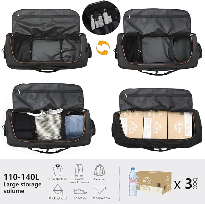 CONTAIL 32" Soft-Sided Rolling Duffle Bag - Image 2