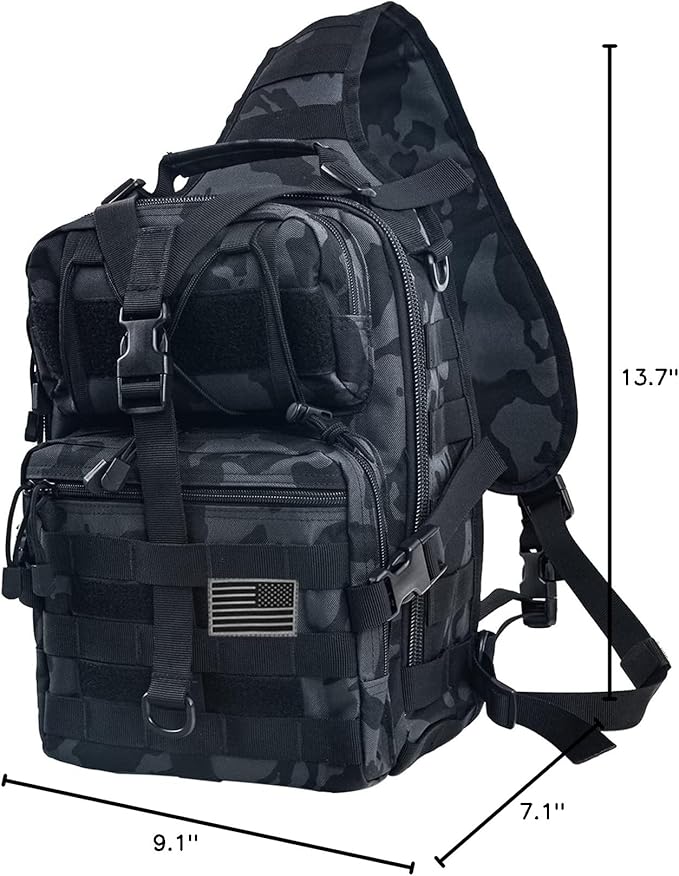 hopopower Tactical Sling Bag Pack Military Rover Shoulder Backpack EDC Assault - Image 8