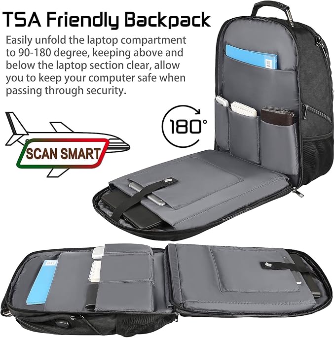 18.4 Laptop Backpack for Men, 55L-60L Extra Large Gaming Laptops Backpack - Image 4