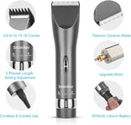 Sminiker Professional Hair Clippers Cordless Barber Shavers Rechargeable Hair Cutting Kit with 1 Hairdressing Cape 2 Scissors 9 Comb Guides