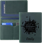 Personalized Leather Passport Holder, Custom Travel Wallet, Genuine Leather - Image 8