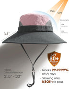 FURTALK Womens Sun Hat with Ponytail Hole Beach Hiking Summer Wide Brim UPF 80+ - Image 2