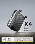 LUGGEX Luggage Sets with Spinner Wheels, 2 Piece Aluminum Frame Zipperless - Image 6