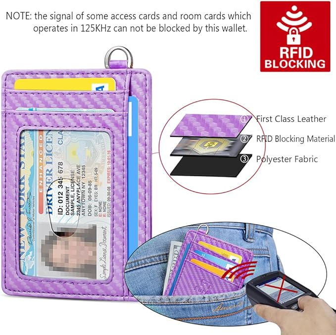 FurArt Slim Minimalist Wallet, Front Pocket Wallets, RFID Blocking, Credit Card - Image 5