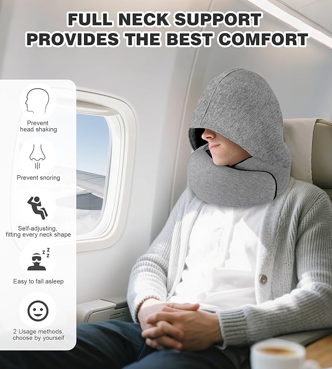 Airplane Travel Pillow, Memory Foam Travel Pillow, Suitable - Image 6