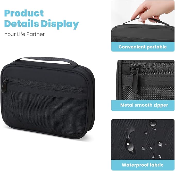 Electronics Organizer Bag, Portable Cable Organizer Case Travel Electronic - Image 4