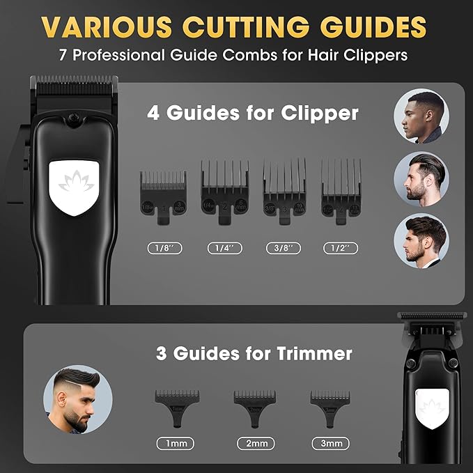 4 in 1 Hair Clippers for Men, Professional T-Blade Trimmer, Electric Foil Shaver - Image 8