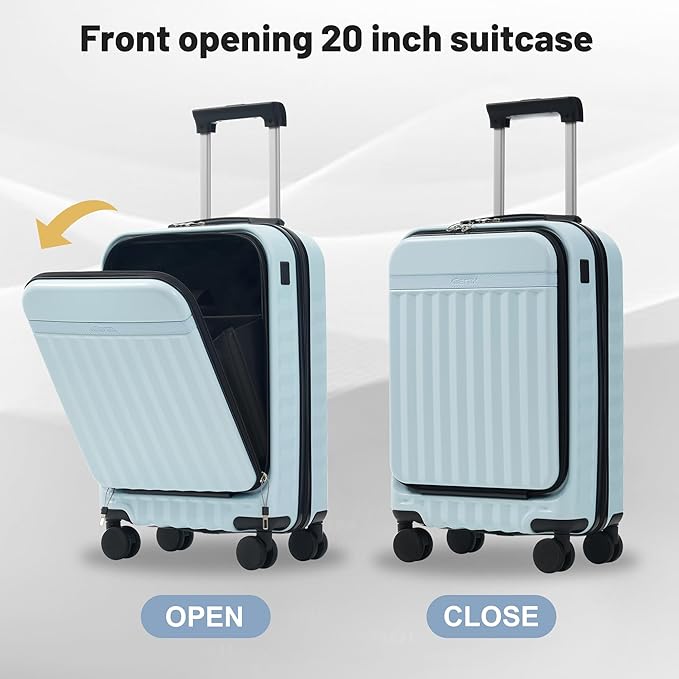 Merax Luggage Sets Front Opening, 2 Piece Hardshell Suitcase - Image 6