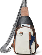 7L Sling Bag for Women Men Leather Small Sling Backpack Daypack Anti Theft by LATMAP