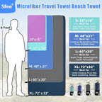 Sfee 2 Pack Microfiber Travel Towel, Quick Dry Towel Camping Towel Super - Image 4