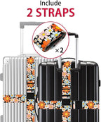 Orange Daisy Luggage Straps for Suitcases TSA Approved, Luggage Identifiers for - Image 3