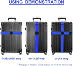 Luggage Straps for Suitcases TSA Approved Travel Belt 4 Pack by Chelmon - Image 5